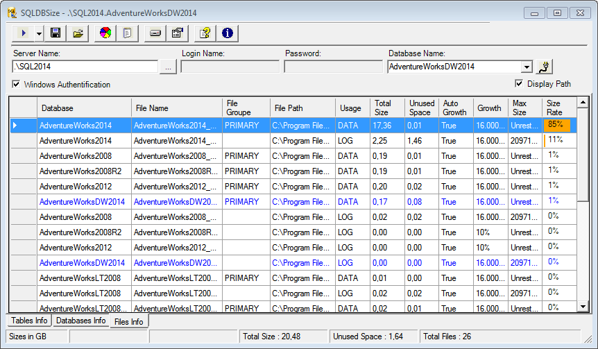 SQLDBSize-SizeOfDBFiles